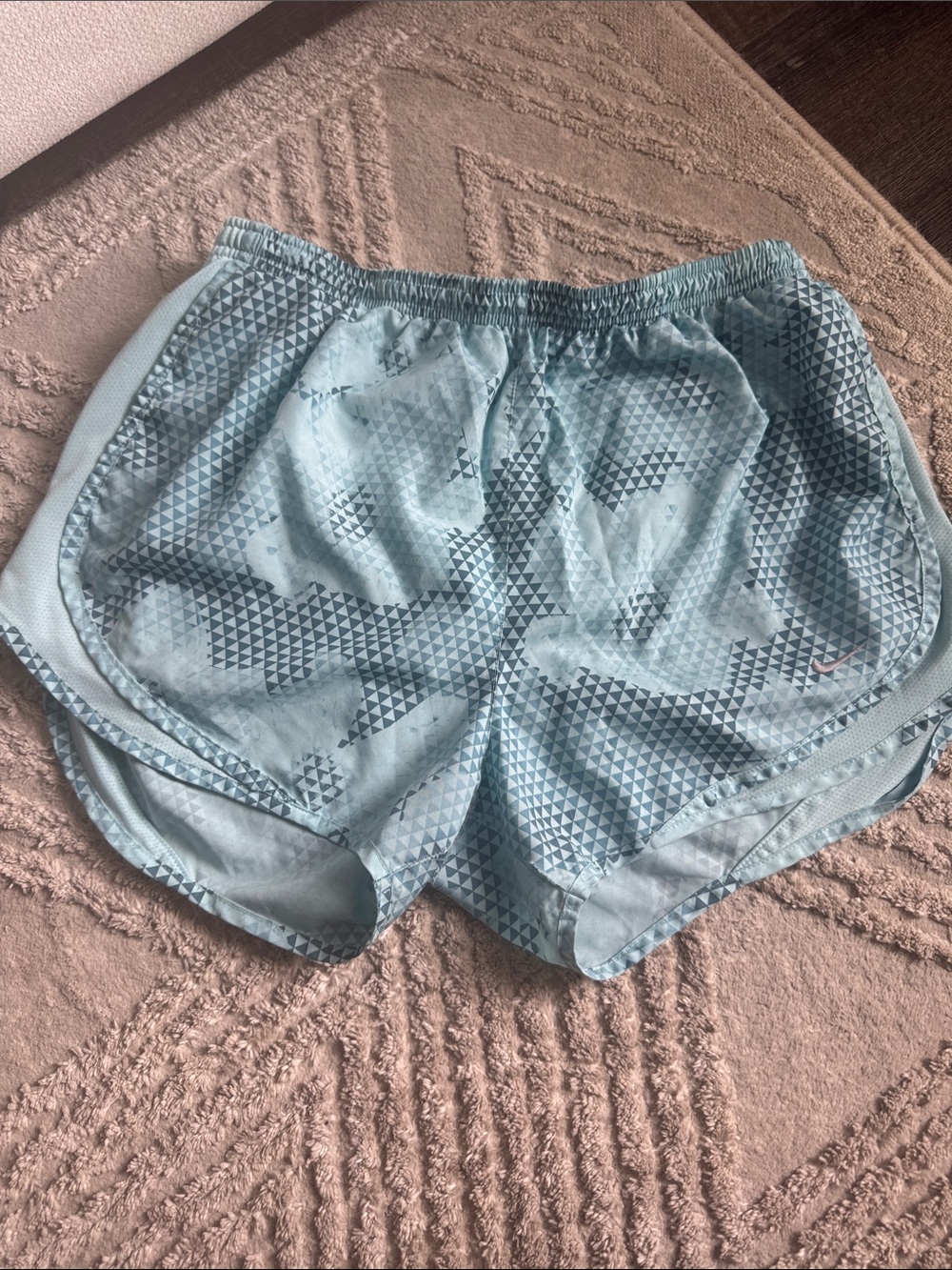 Nike Dri Fit Light Blue Women's Athletic Running Shorts